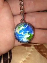 Llavero luminoso con bola de cristal de doble cara, sistema Solar que brilla en la oscuridad, para llaveros de galaxia, nebulosa, Luna, tierra, sol