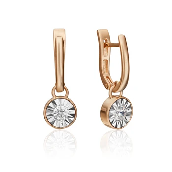 

585 sterling gold earrings, platinum brand, art. 02-4531-501-1111-38