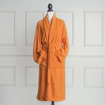 

Orange Bathrobe made from 100% cotton
