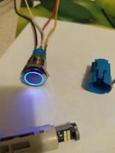 Switch Ring-Lamp-Power Symbol-Button Led-Light Metal 16mm Waterproof Self-Lock NO 1NO1NC