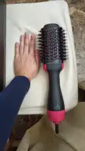 Secador de pelo 2 en 1 de un paso, voluminizador, cepillo de aire caliente, Alisador, rizador, cepillo para usar con secador de cabello