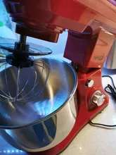 Tazón de acero inoxidable con motor de 4,5l CC, mezclador planetario silencioso, soporte de alimentos de 6 velocidades para cocina, mezclador de crema, batidor de huevos, batidora de masa