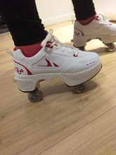 Zapatos de Parkour deformables para adultos y niños, patines con cuatro ruedas, para correr, unisex