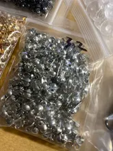 200 Uds. De abalorios chapados en oro y plata, Conector de cadenas de bolitas, 1,5mm, 2mm, 2,4mm, 3,2mm