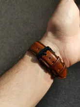 Correa de reloj de cuero genuino, 18mm, 20mm, 22mm, negro, marrón, rojo, de cuero de vaca, correa de apertura rápida, accesorios para reloj