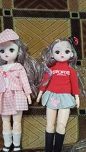 Muñeca BJD de 12 pulgadas con 22 articulaciones móviles, 30cm, Ojos de cerca, muñecas parpadeantes con ropa de moda, falda, vaqueros, juguetes para niñas, regalo