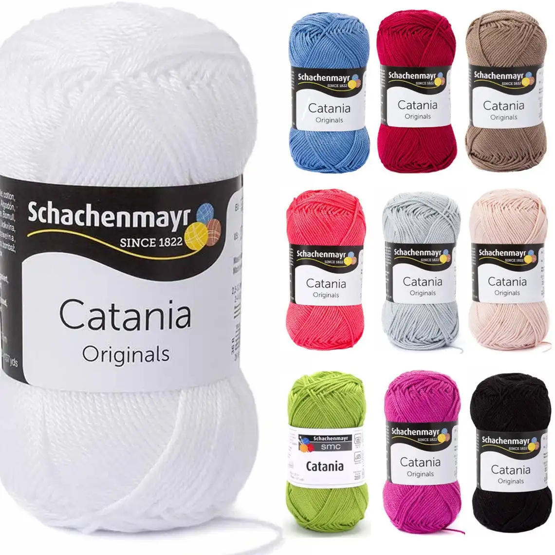 Schachenmayr Catania Originals – Fil À Tricoter Original Catanie, 7  Lots/boules, 100 Coton, Crochet, Fil Naturel, Jouet En Laine Amigurumi,  Livraison Gratuite - Fil - AliExpress