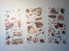 Pegatinas Kawaii para cuaderno, pegatinas de papel precioso para niños, álbum de recortes diario, pegatinas de fotos, paquete de 3 hojas