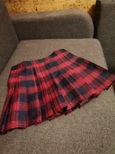 Plaid Skirt Pleated Harajuku School-Girl High-Waist Korean Plus-Size Women Zipper Sexy