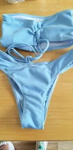 2021 sólido Bikini brasileño traje de baño Bikini Sexy de dos piezas tubo Top traje de baño mujer bañista traje de baño Bikini 1224
