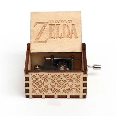 Деревянная музыкальная шкатулка, вечерние, подарок, Властелин колец, гравировка, Деревянная Музыкальная Коробка, рождественский подарок - Цвет: Zelda