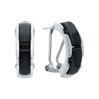 

Silver earrings with ceramic sunlight sample 925