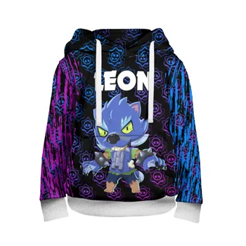 

Children's sweatshirt 3D Brawl Stars Leon werewolf.