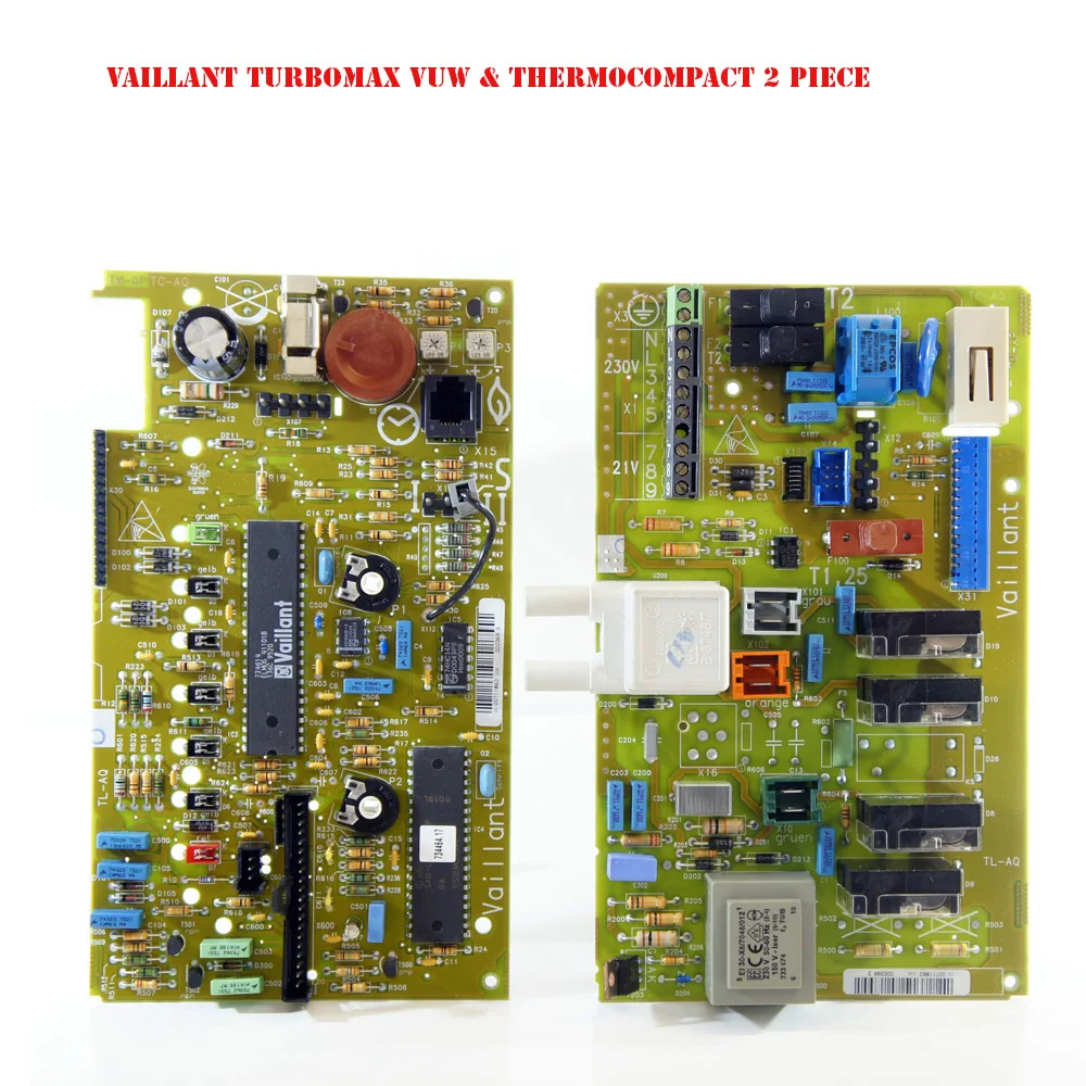 

VAILLANT TURBOMAX VUW & THERMOCOMPACT VU GB 242/1E | 282/1E SET Of PCB ‘S 130438 - 2 PIECE