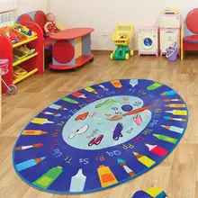 Antdecor синий круглый коврик для ванной 4" 100 см