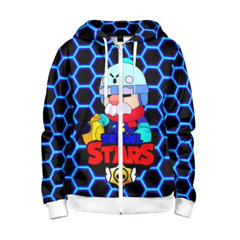 

Children's sweatshirt 3D with zipper Gale neon Brawl Stars