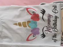 Ropa a juego familiar para padre, madre, hija, hijo y niña, camiseta de unicornio de cumpleaños, camisetas divertidas de fiesta de aspecto familiar de verano, 1 ud.