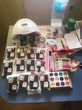 Juego de manicura con secador, lámpara LED UV, 80W, 54W, 24/16/8 Uds., Kit de esmalte de Gel