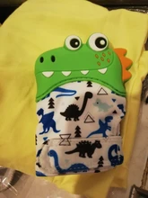 Mitones de silicona para dentición de bebé, guante mordedor de sonido para recién nacido, mordedor de lactancia masticable, juguete Natural para dejar de chupar el pulgar