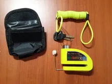 Alarma de bloqueo para moto impermeable, antirrobo para bicicleta, bloqueo de freno de disco de moto + bolsa + cuerda de recordatorio, envío gratis