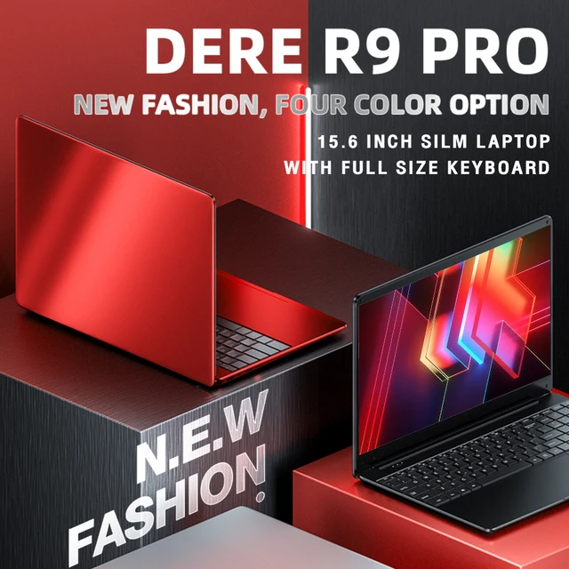 DERE R9 Pro Intel Notebook 15.6 inch Windows 10 Pro 1920*1080 5G WIFI Cheap Portable Laptop 12GB RAM 256GBB SSD HDMI 2