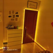 Lámpara de luz de fondo con Bluetooth y WIFI para decoración del dormitorio, controlador Flexible RGB 5050, cadena luminosa, tiras de luz LED