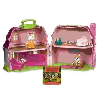 

Li L woodzeez. Set of house with 2 figures of rabbits and with a book in Russian, 22 items