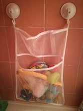 Bolsa de malla para juguetes de bebé, organizador de muñecos, red de juguetes de succión para baño y bañera
