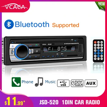 

VCACA Bluetooth Autoradio Car Stereo Radio FM Aux Input Receiver Audio USB JSD-520 12V In-dash 1 din Car MP3 Multimedia Player