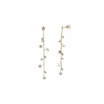 

Long earrings Silver Bathroom Gold Stars SALVATORE