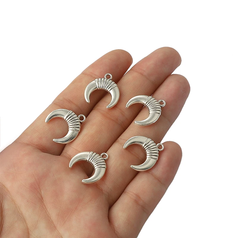 

10pcs Crescent Moon Charms Horn Crescent Earrings Charms Necklace Pendant For DIY Jewelry Making Handmade Supplies Accessories