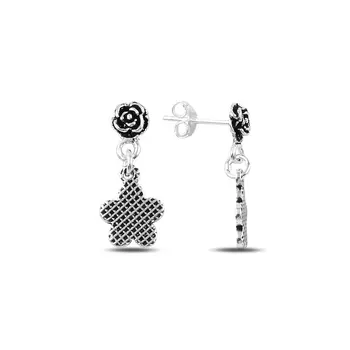

Angemiel 925 Silver Dangle Daisy Earrings