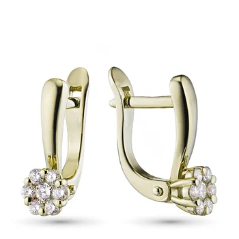 

Earrings in yellow gold with diamonds