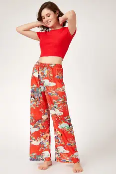 

Happiness ist. Women's Print Viscose Sleepwear Six FN02195