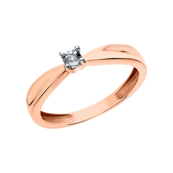 

Gold ring with diamonds sunlight sample 585