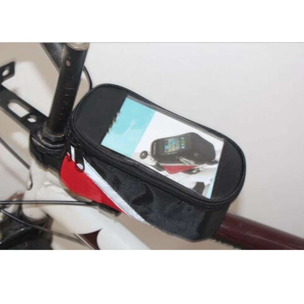 3 Colors Unisex Women Men Oxford Cloth Bike Bicycle Bags Waterproof Cycling Front Frame Pannier Tube Bag For Smart Phone/Tools