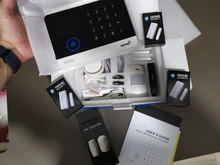 Inalámbrico Tuya APP SIM GSM casa RFID de seguridad antirrobo LCD teclado táctil sistema de alarma WIFI/GSM kit de Sensor ruso español voz