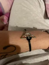 Brazalete triangular redondo de cuero negro para hombre y mujer, cuerda de cuero antigua Vintage, moda clásica, película de película, joyería, venta al por mayor