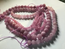 Angelite-Stone-Beads Necklace Diy Bracelets Jewelry-Making Round Purple Natural 10mm