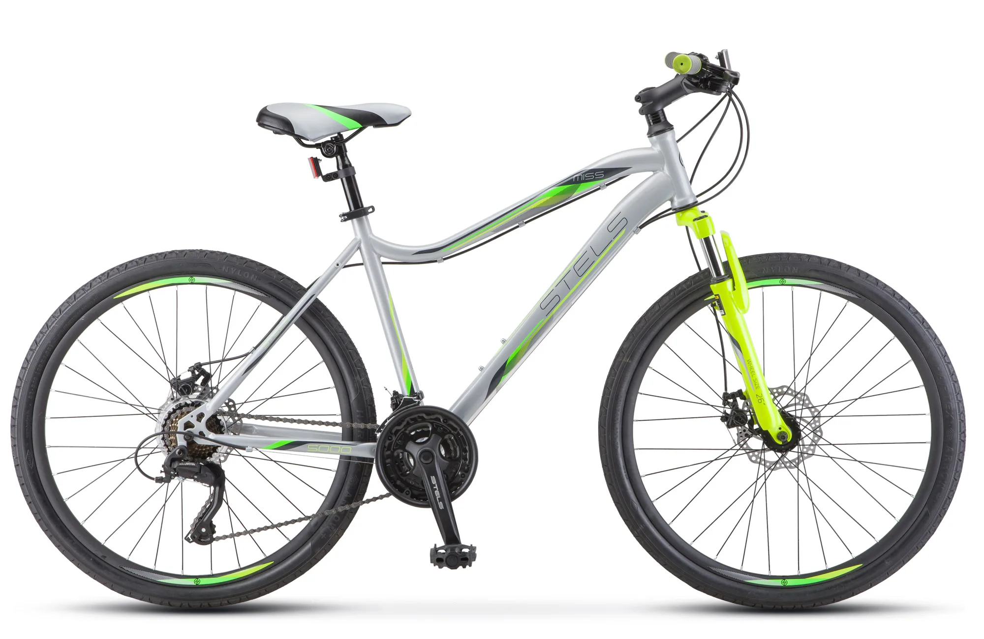 Велосипед Stels Miss 5000 MD 26 V011 фиолетовый/розовый 16&quot | Спорт и развлечения