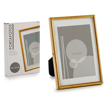 

Photo frame Gift Decor Aluminium Gold (10 x 15 cm)