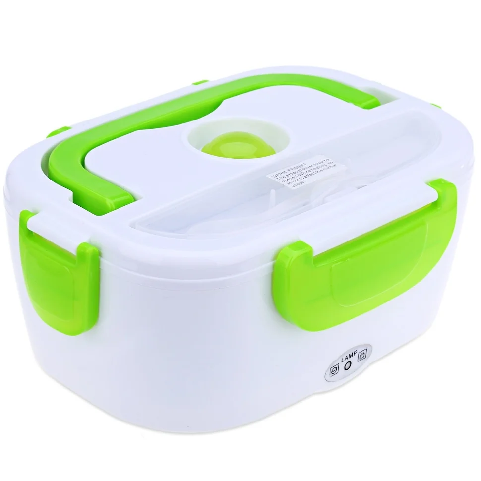 Ланч бокс с подогревом от прикуривателя контейнер для еды Car Electric Lunch Box(Зеленый