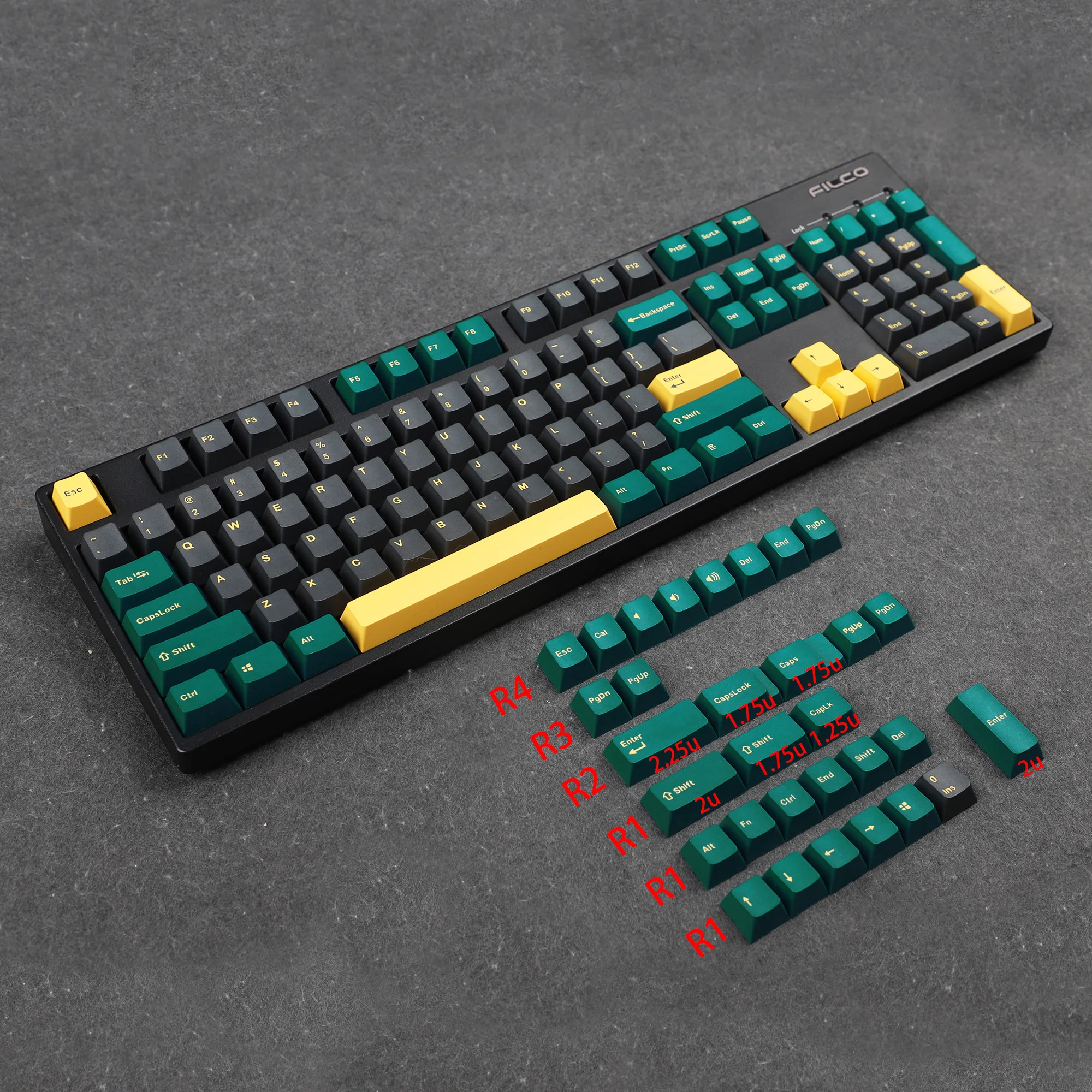 do verde de marrs dos keycaps do