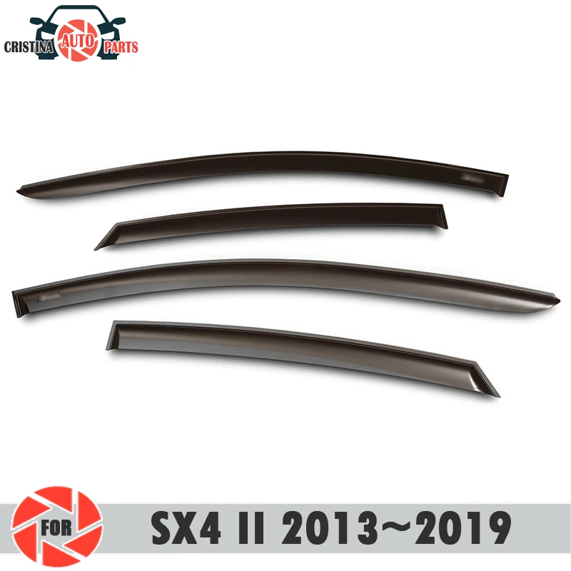 Оконный дефлектор для Suzuki SX4 II 2013-2019 от дождя защита грязи украшение автомобиля