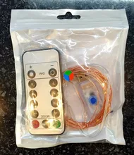 String-Light Timing-Battery Christmas-Decoration Remote-Control Festive Party Copper
