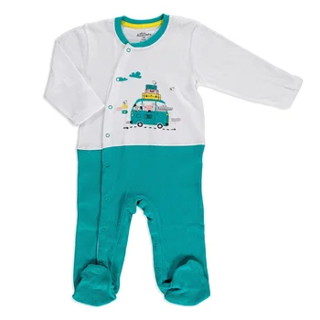 

ebebek Aziz Bebe Summer Baby Boy Minibus Rib Romper