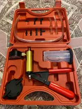 Mr Cartool-Herramientas de purga de líquido de freno, vacío Manual, Kit de probador de bomba de vacío, medidor de presión de bomba de aluminio
