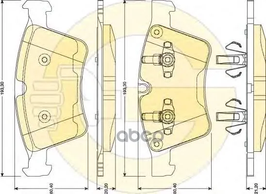Колодки Тормозные Mercedes Gl X164 4.2-5.0/Ml W164 5.0/R W241 5.0 Передние Girling 6117972 Girling арт. 6117972