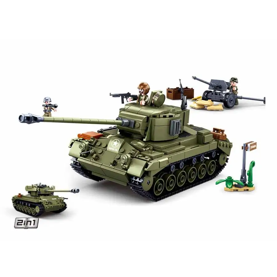 JEU DE CONSTRUCTION COMPATIBLE LEGO BRIQUE EMBOITABLE SLUBAN ARMY PETIT  CHAR MILITAIRE ITALIEN ARMEE M38 B0709 SOLDAT ARTICULE