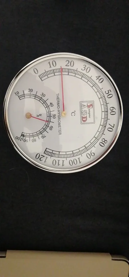 Wandthermometer Gusseisen Schieferplatte 26 cm inkl VK Schwweres Thermometer 